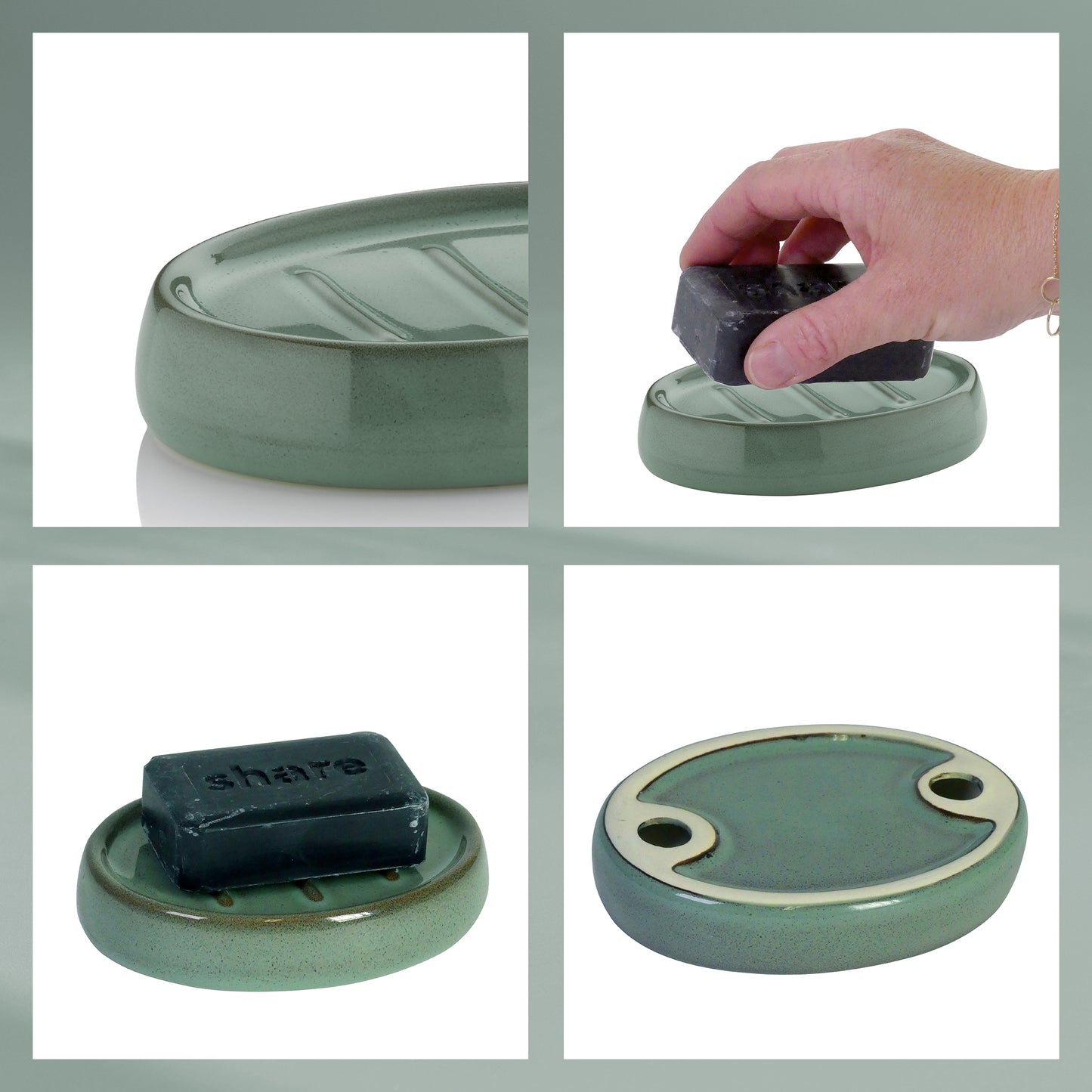 Zeepbakje - Pine Green - "Liana" range