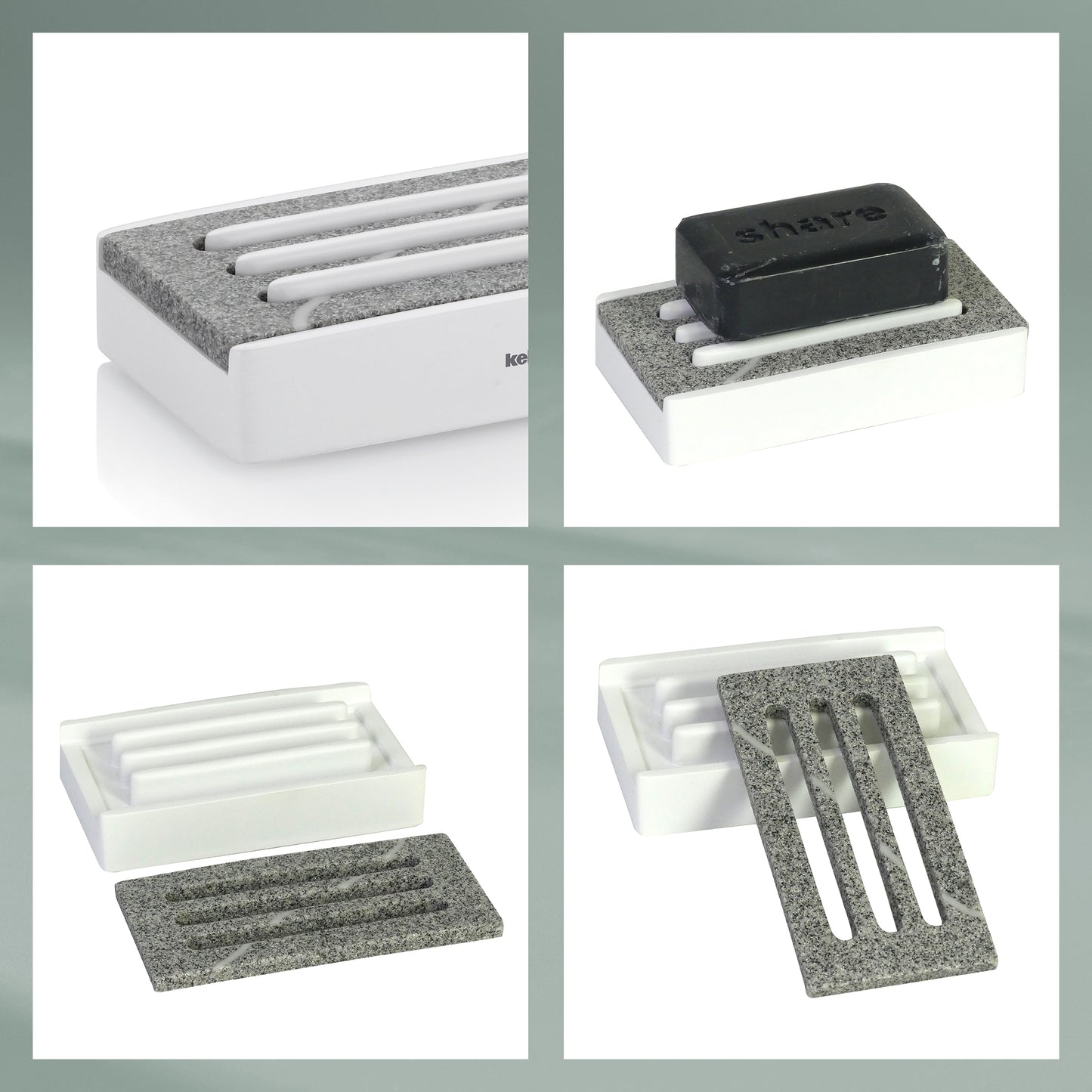 Zeepbakje - White - "Cube" range