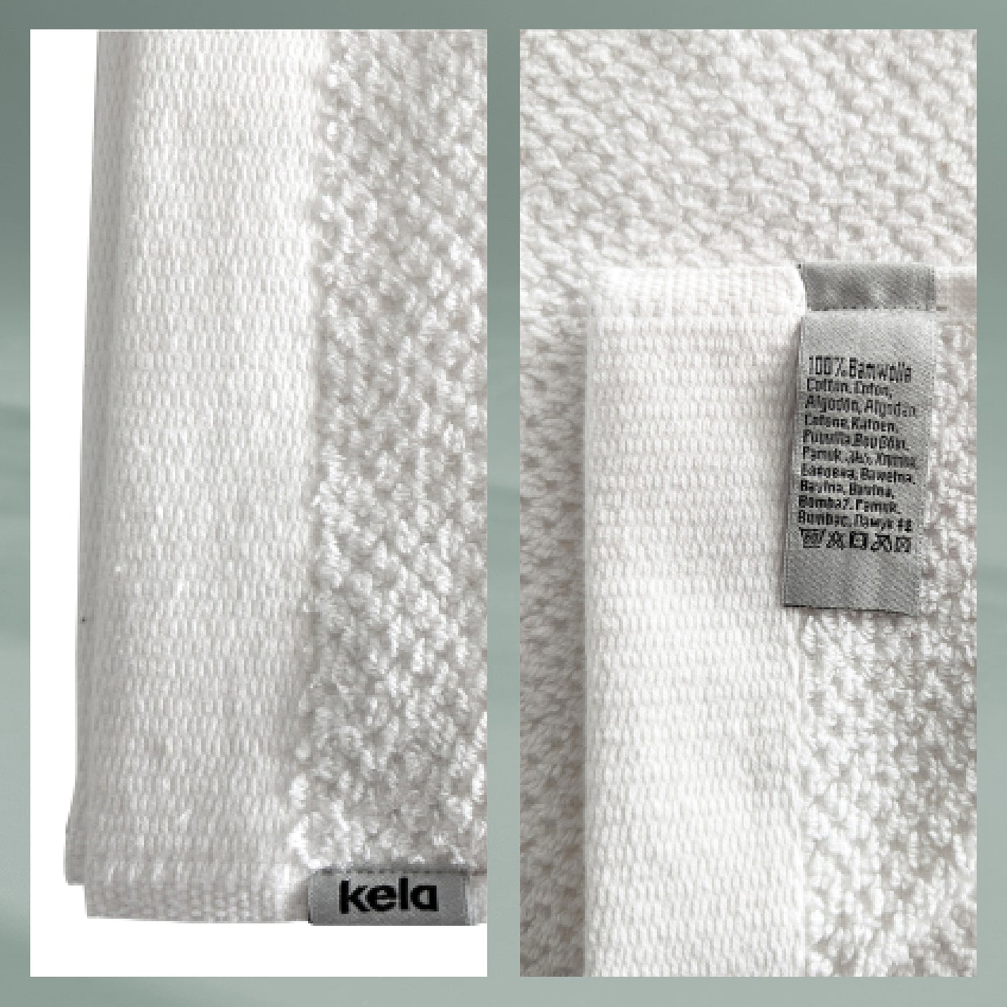 Set van 2 Handdoeken (50x100 cm) - White - "Lavinia" range - 100% Organisch