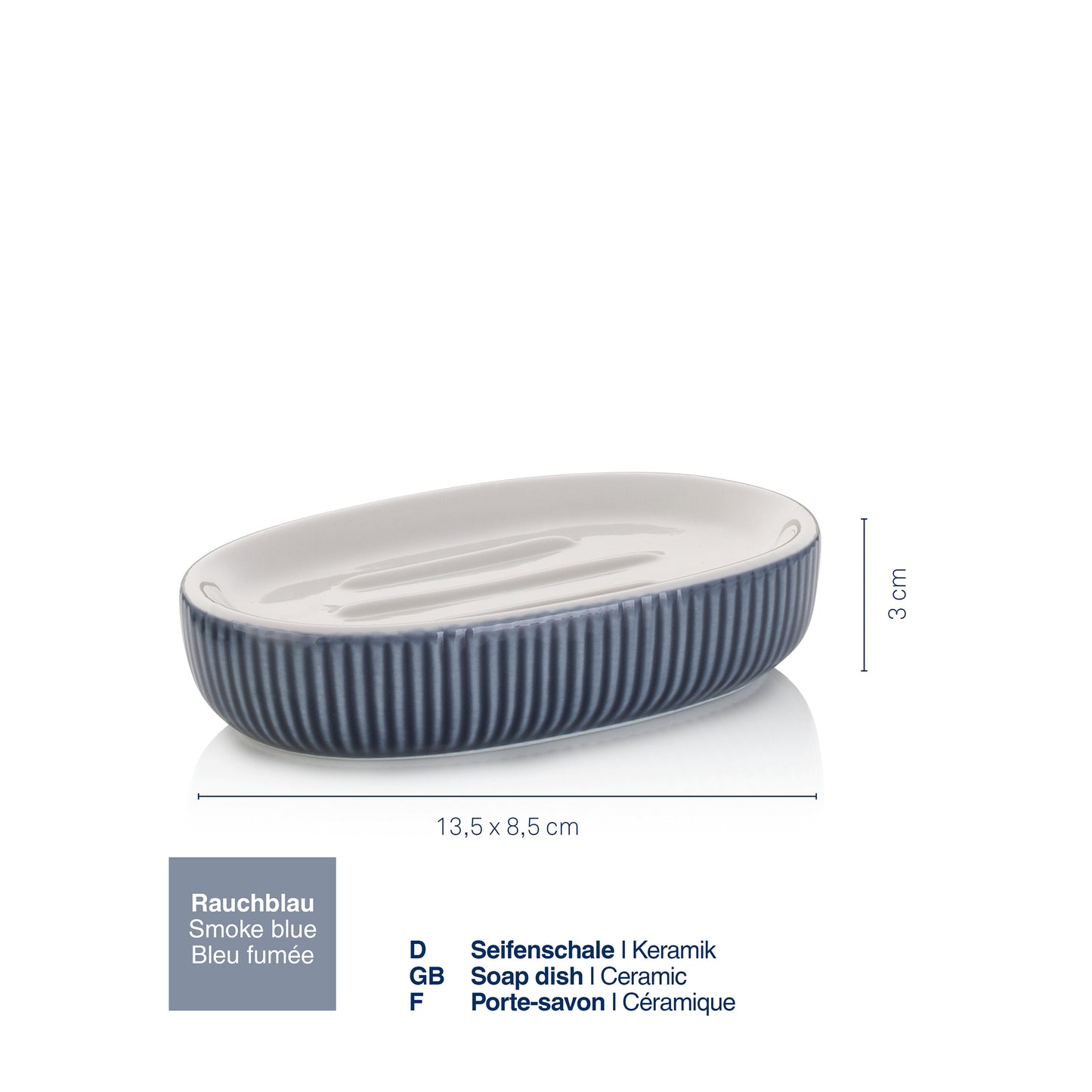 Zeepbakje - Smoke Blue - "Ava" range