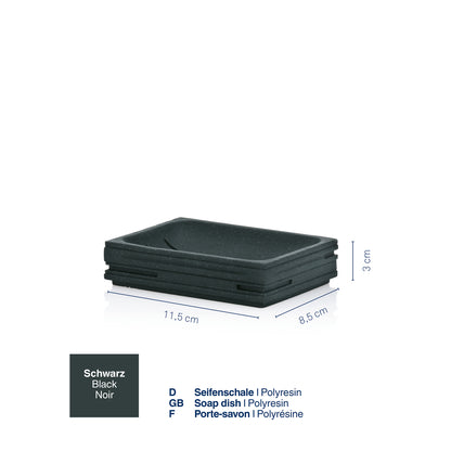 Zeepbakje - Black - "Posidon" range