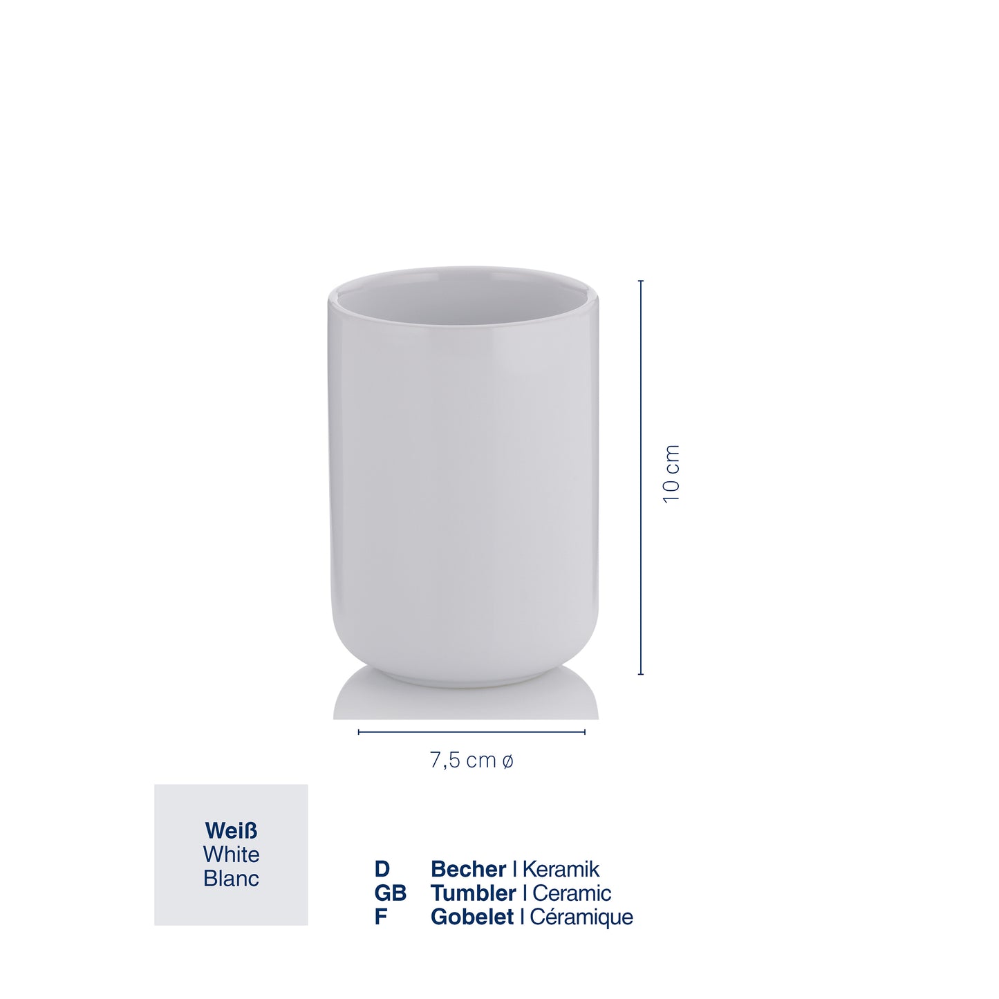 Beker - White - "Isabella" range