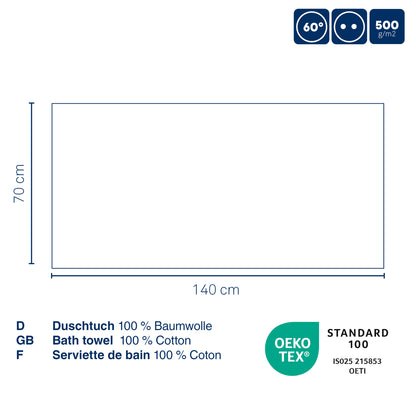 Set van 2 Badhanddoeken (70x140 cm) - Alps Green - "Ladessa" range