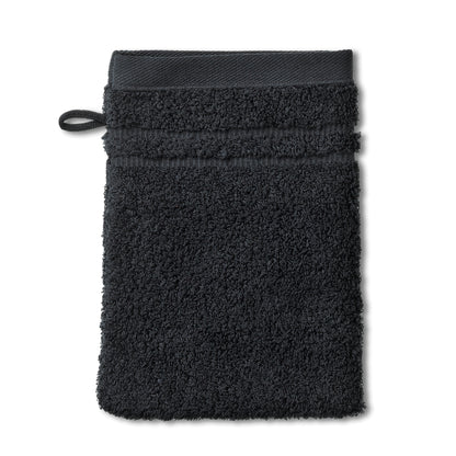 Set van 2 Washandjes (15x21 cm) - Black - "Leonora" range