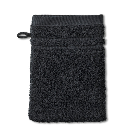 Set van 2 Washandjes (15x21 cm) - Black - "Leonora" range