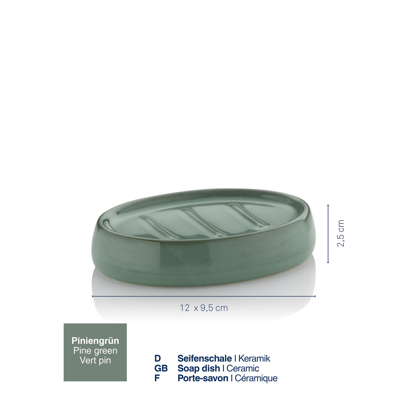 Zeepbakje - Pine Green - "Liana" range