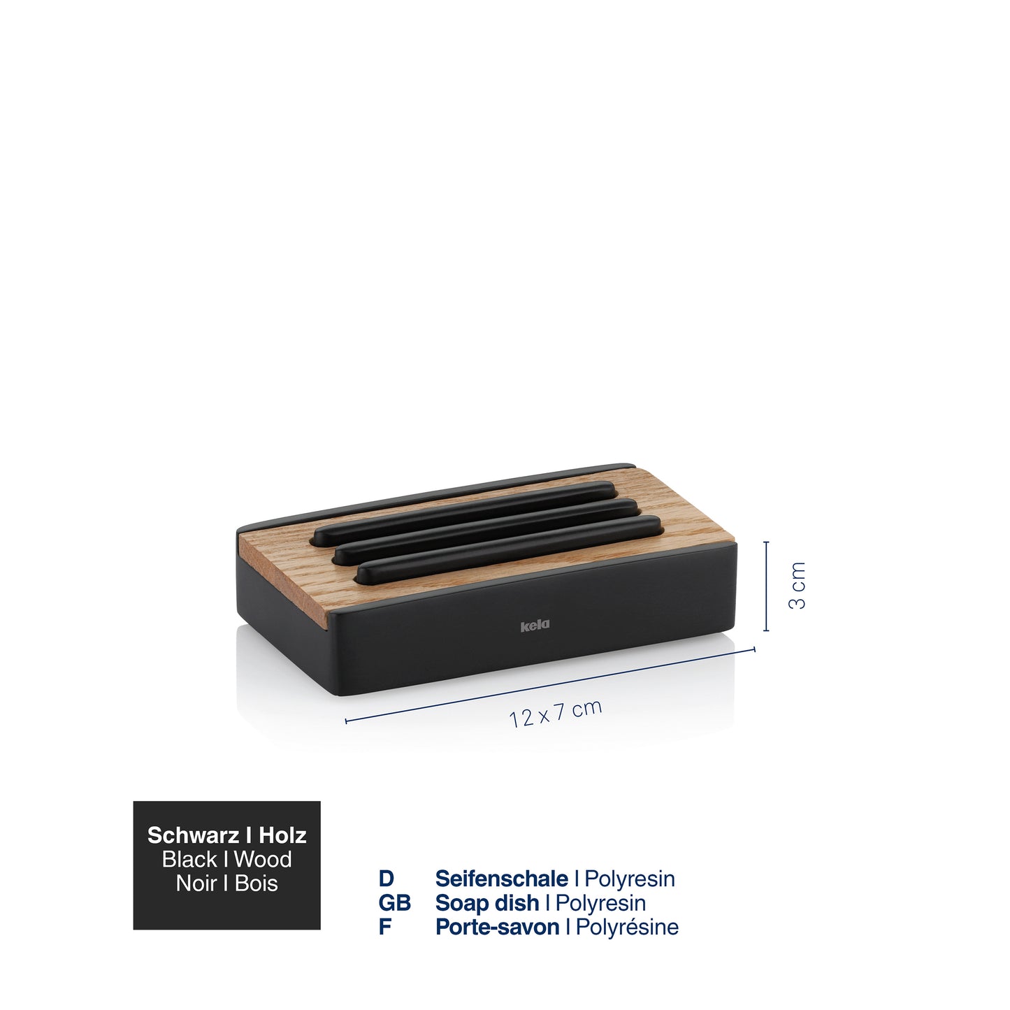 Zeepbakje - Black - "Cube" range