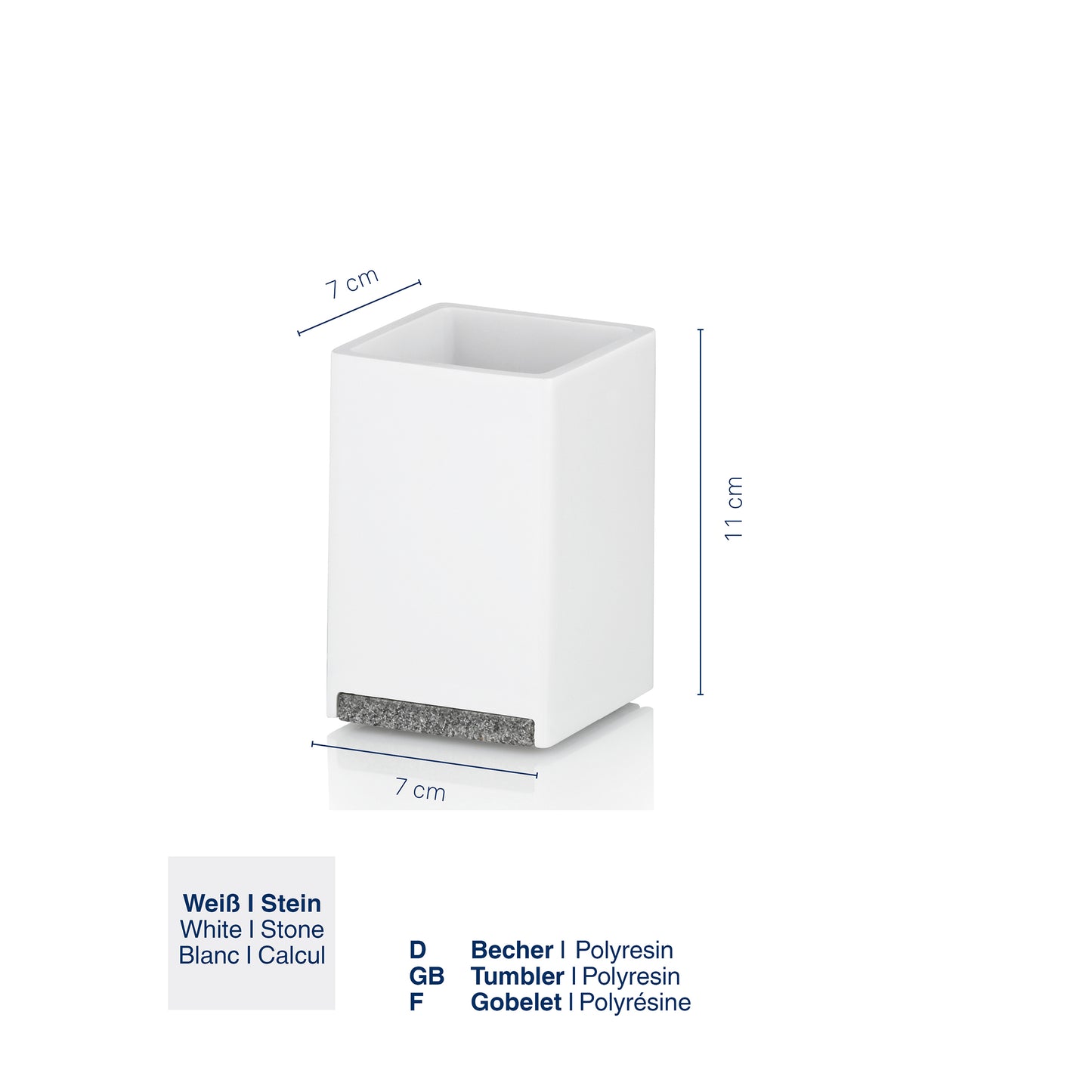 Beker - White - "Cube" range