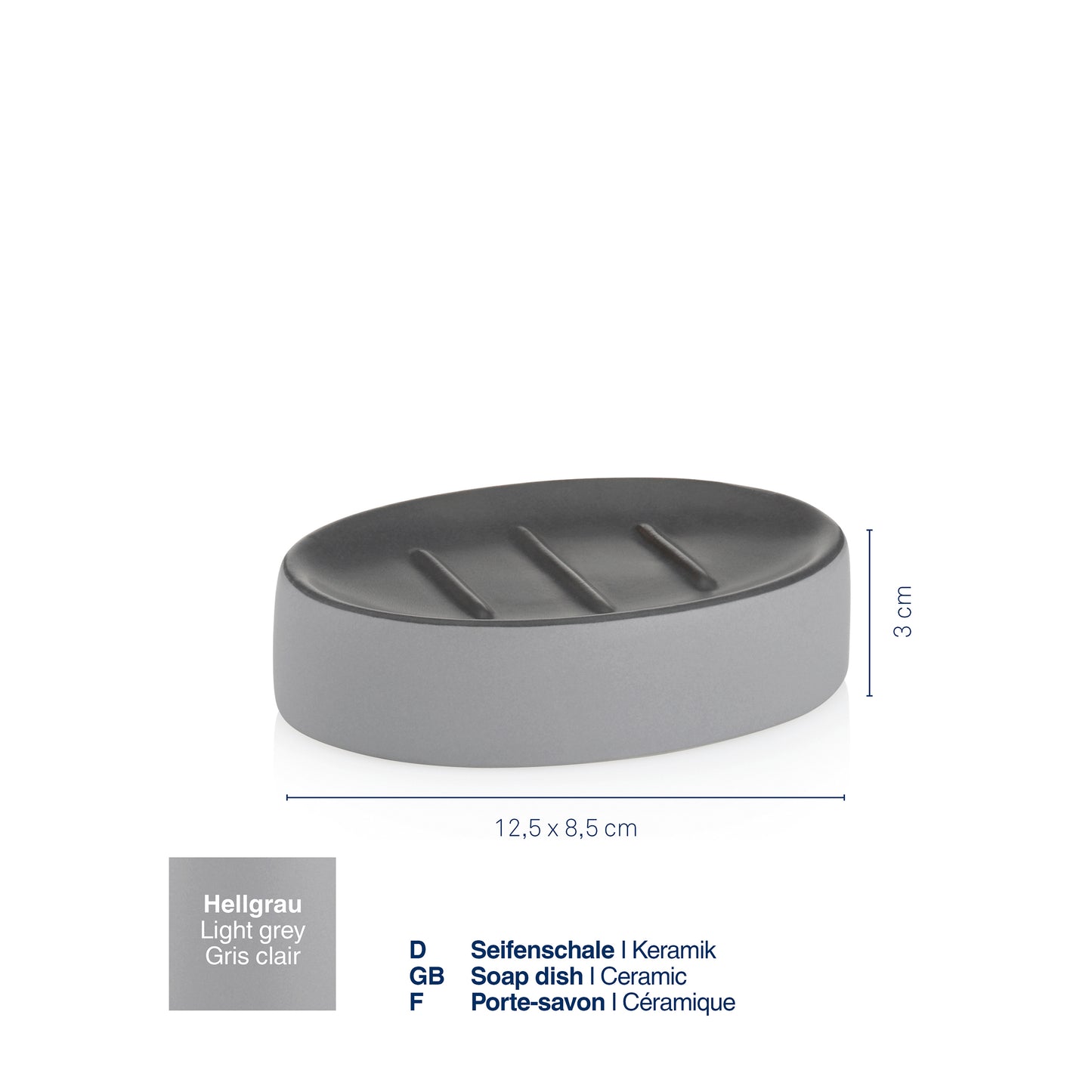 Zeepbakje - Light Grey -"Matsi" range