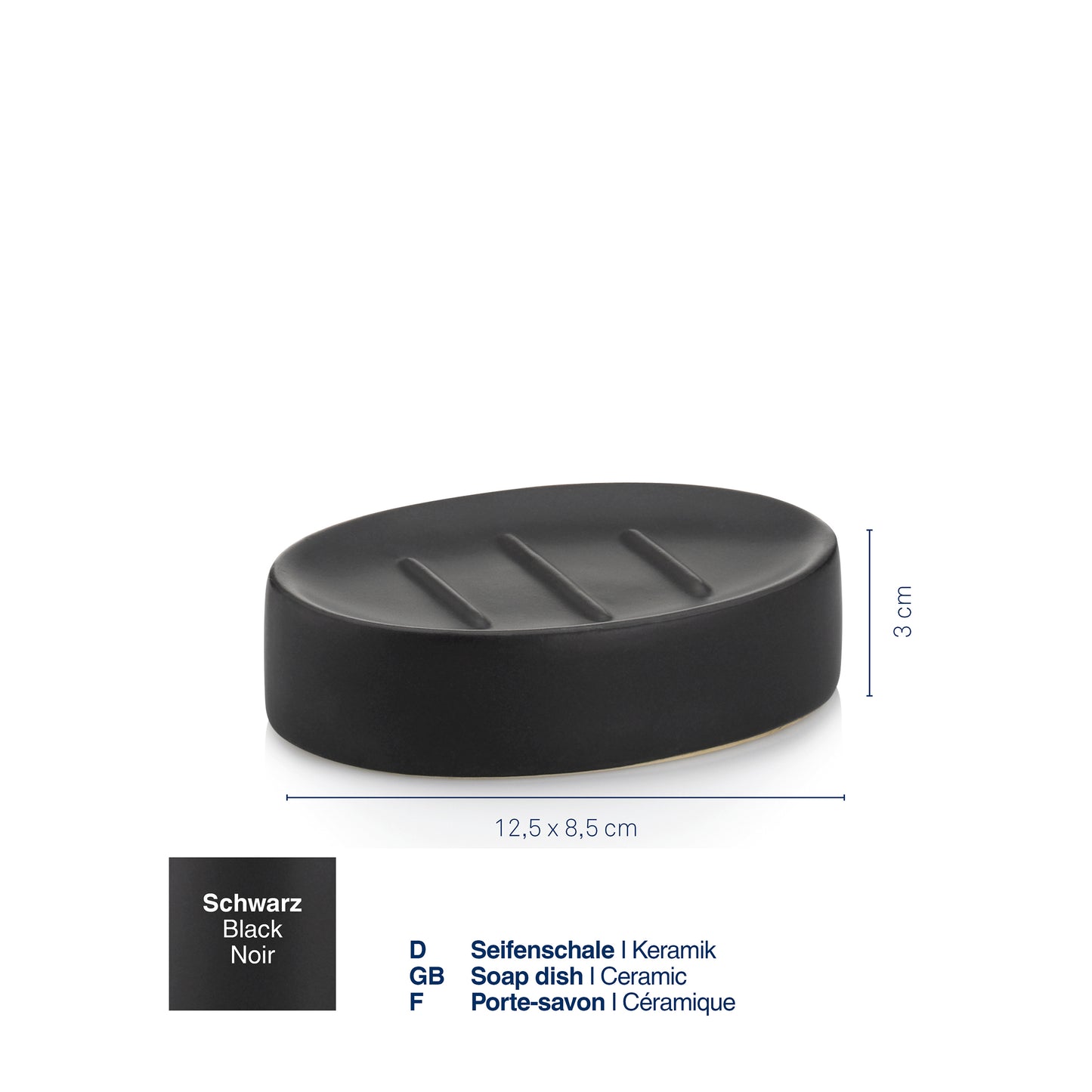 Zeepbakje - Black - "Matsi" range