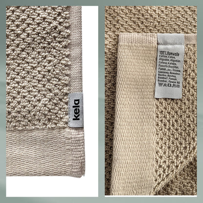 Set van 2 Badhanddoeken (70x140 cm) - Beige - "Lavinia" range - 100% Organisch
