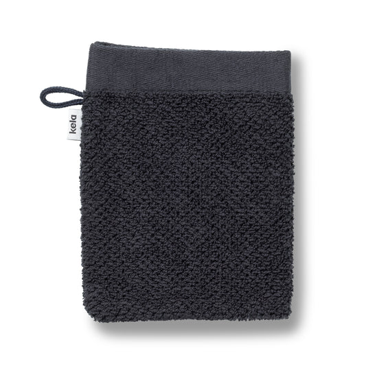 Set van 2 Washandjes (15x21 cm) - Black - "Lavinia" range - 100% Organisch