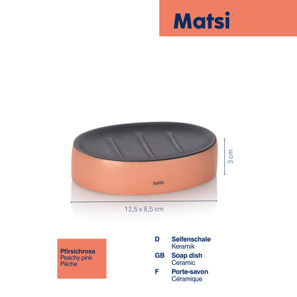 Zeepbakje - Peachy Pink - "Matsi" range