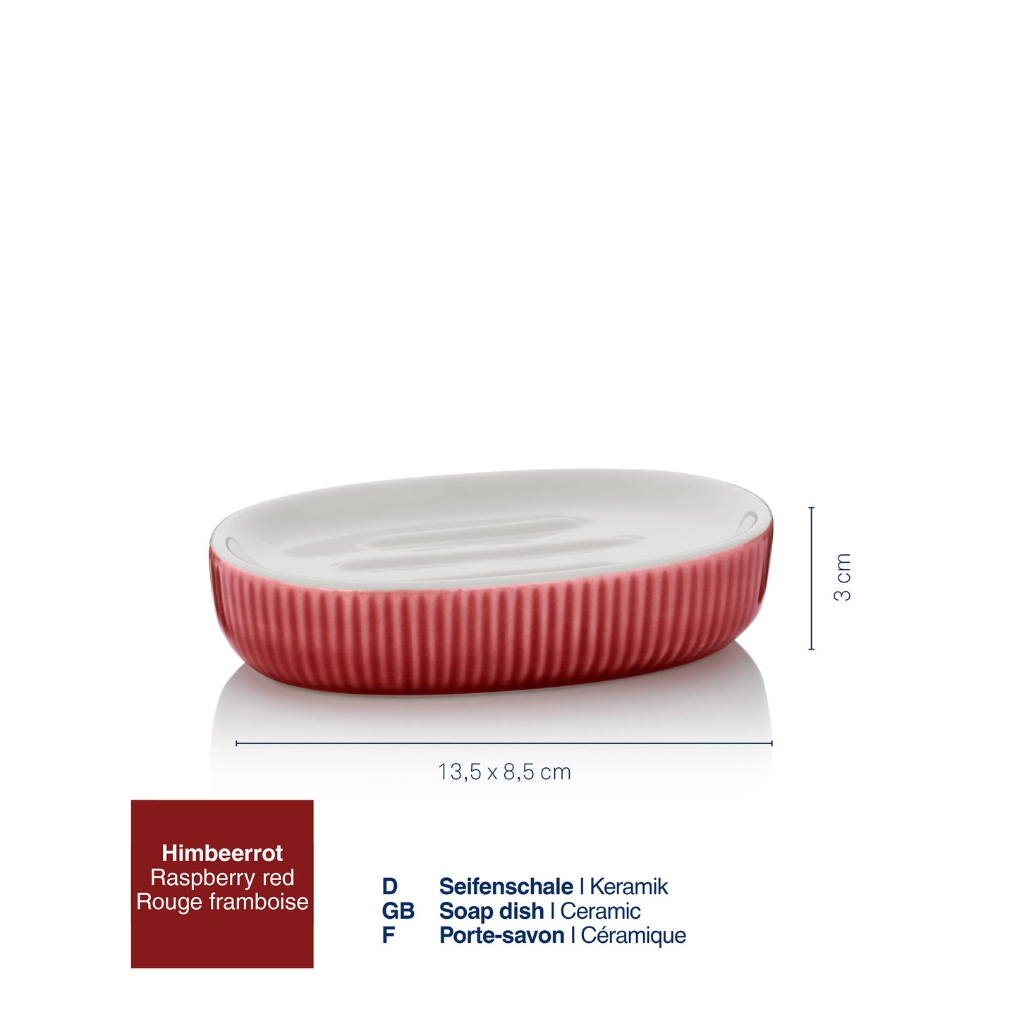 Zeepbakje - Raspberry  Red - "Ava" range