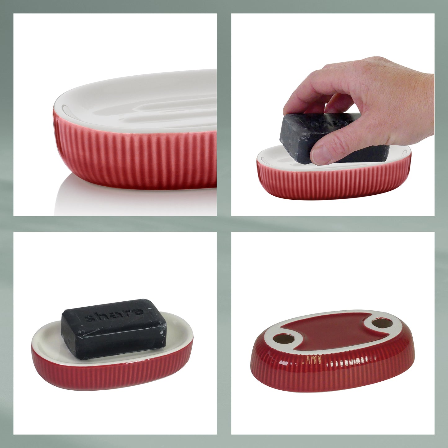 Zeepbakje - Raspberry  Red - "Ava" range