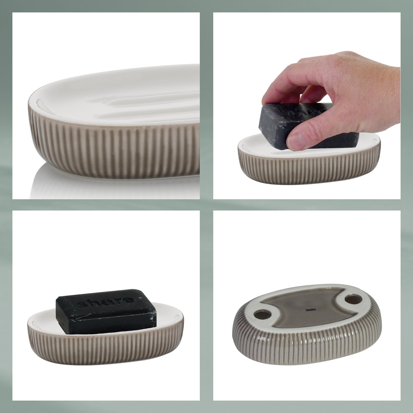 Zeepbakje - Stone Grey - "Ava" range