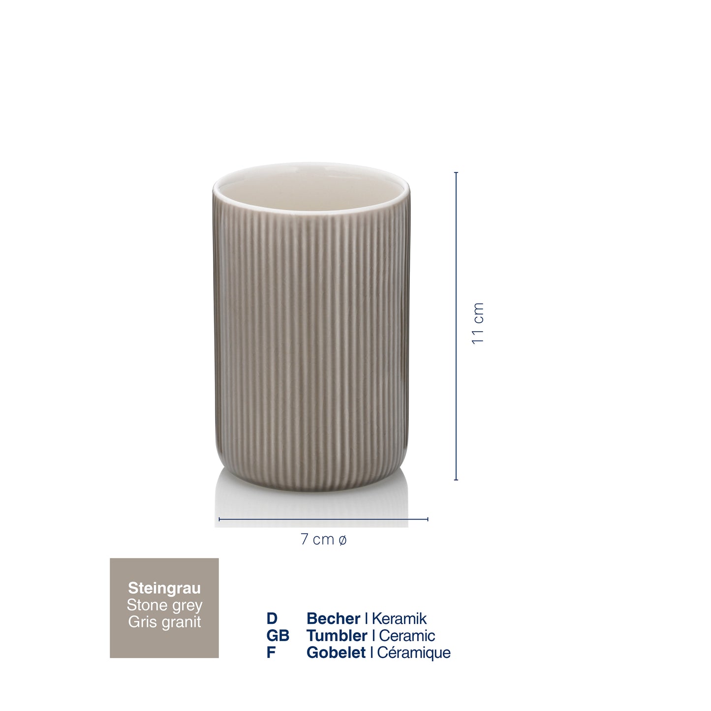 Beker - Stone Grey - "Ava" range