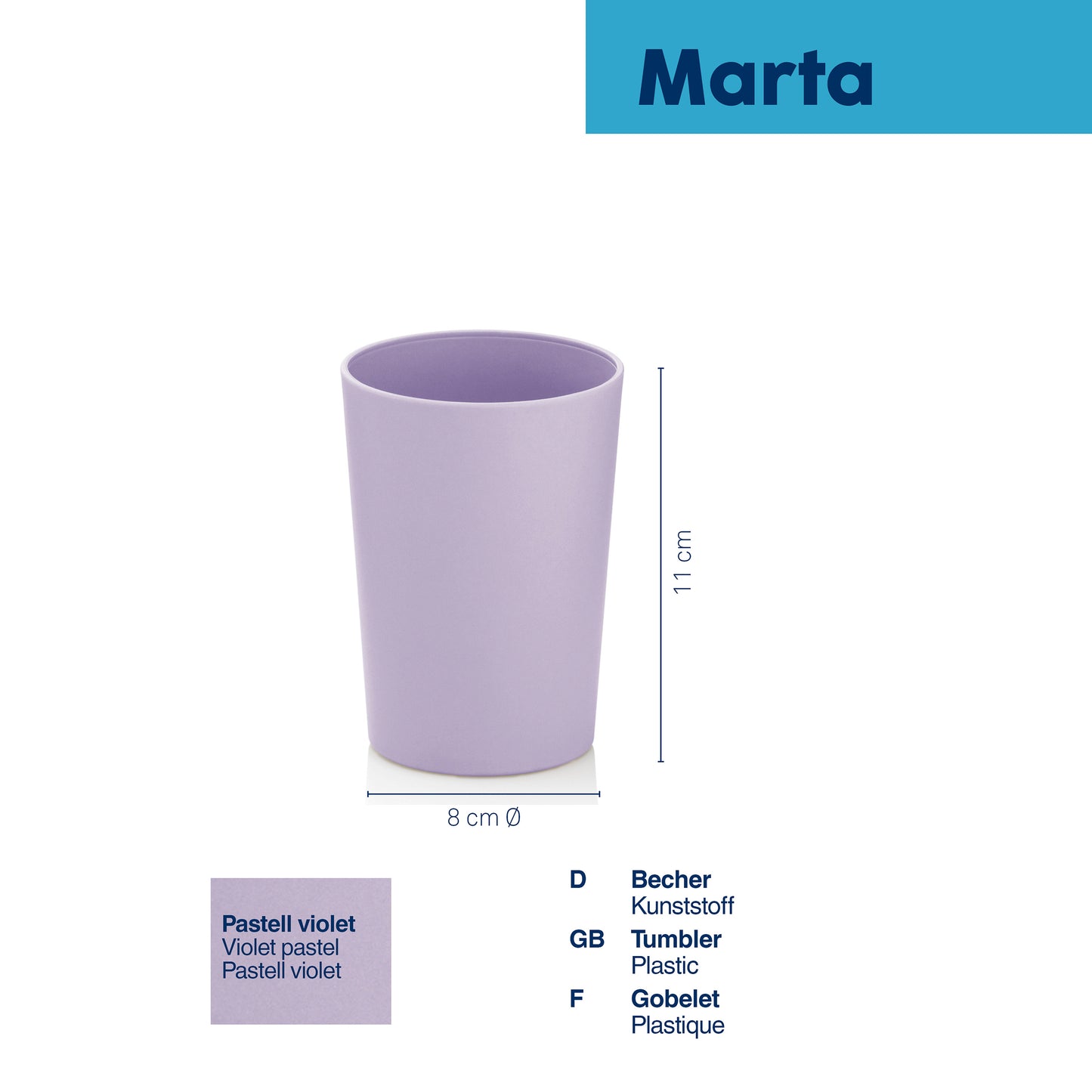 Beker - Pastel Lilac - "Marta" range