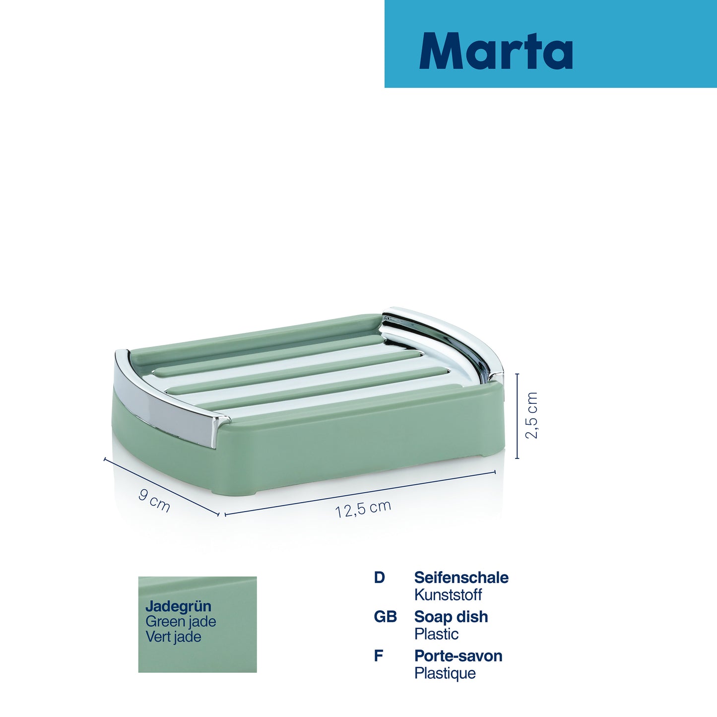 Zeepbakje - Green Jade - "Marta" range