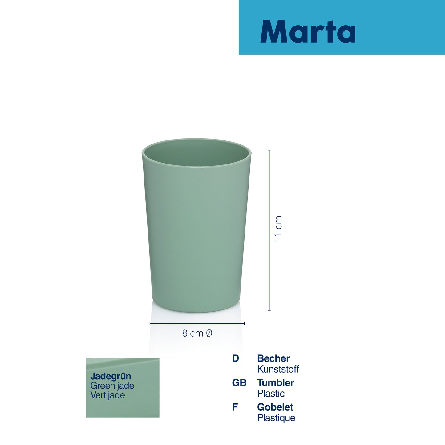 Beker - Green Jade - "Marta" range