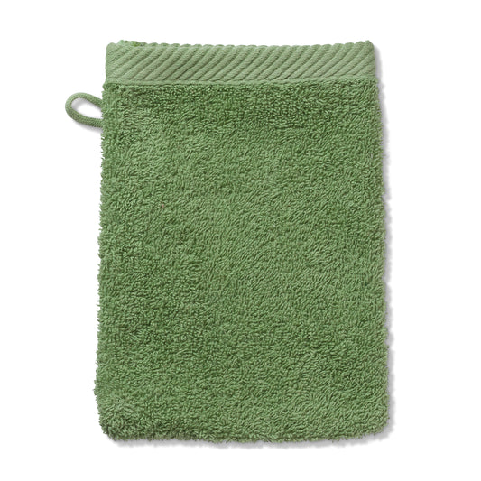 Set van 2 Washandjes (15x21 cm) - Moss Green - "Ladessa" range