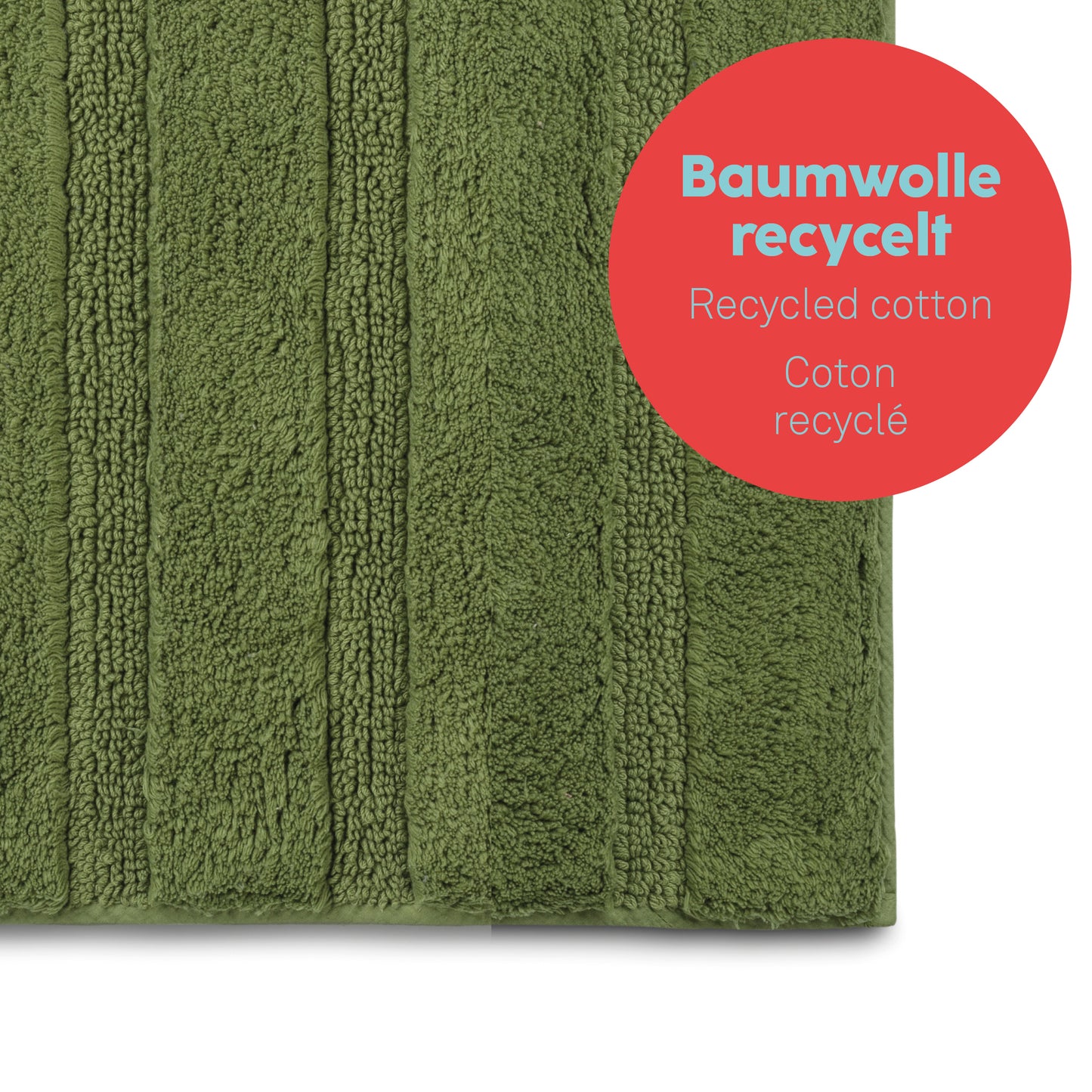 Badmat (100x60 cm) - Moss Green - "Megan" range