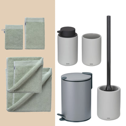 Nordic Balance – Complete 20-delige Badkamer Set: 100% organic cotton Handdoeken & Accessoires