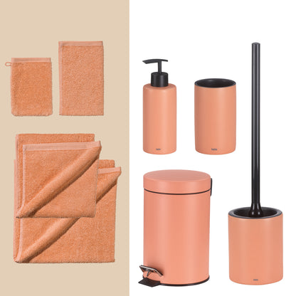 Peachy Pink – Kleurrijke 20-delige Badkamer Set met Handdoeken & Accessoires