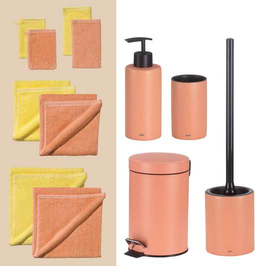 Sweet Harmony – 20-delige Badkamer Set met Handdoeken (2 kleuren) en Accessoires