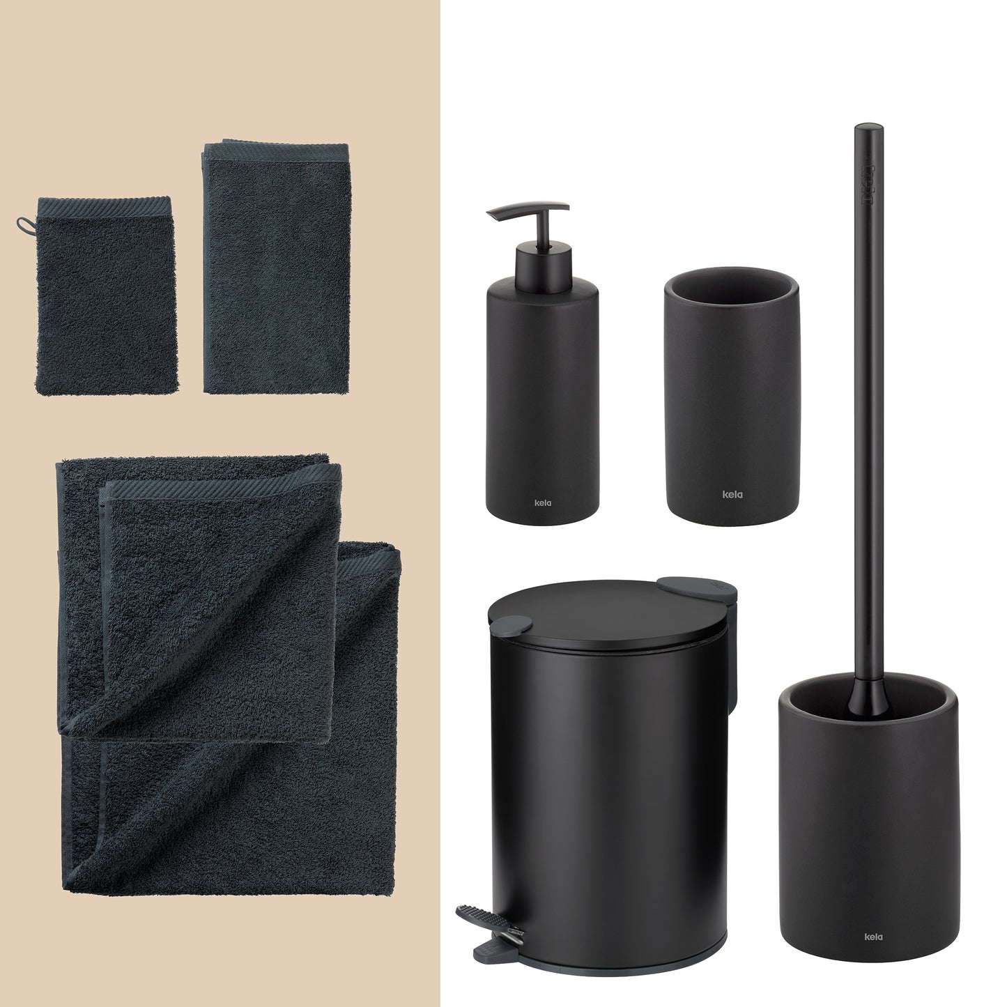 Modern Monochrome – Complete 20-delige Badkamer Set: Handdoeken & Accessoires