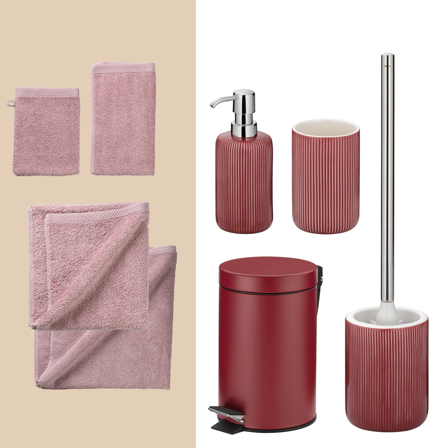 Soft Kiss – Romantische 20-delige Badkamer Set met Handdoeken & Accessoires