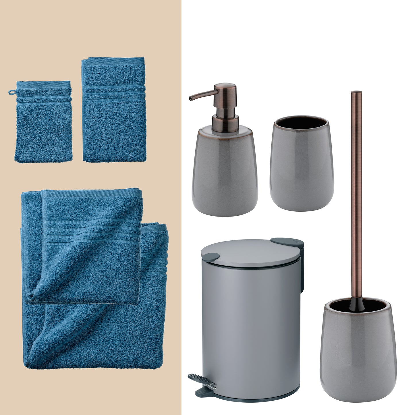 Sapphire Touch – Complete 20-delige Badkamer Set: Handdoeken & Accessoires