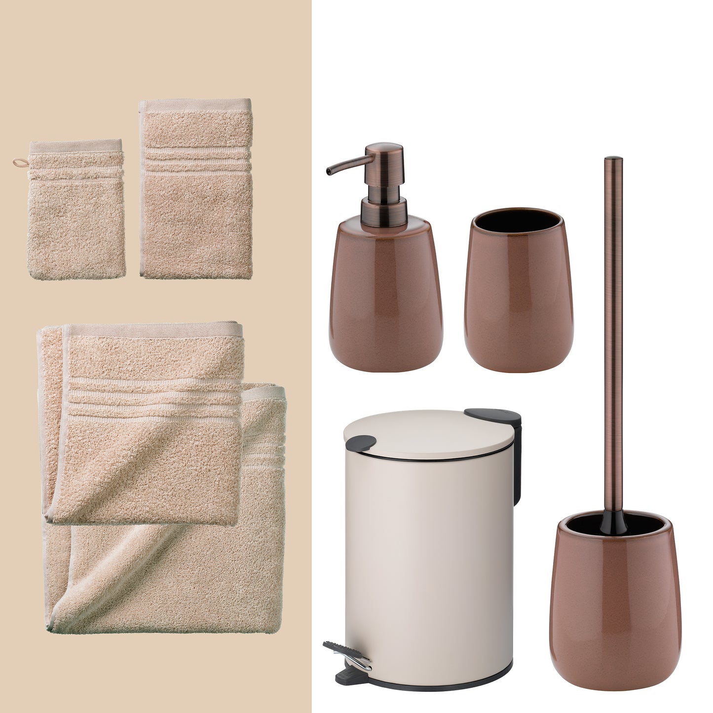 Blush Bliss – Luxe 20-delige Badkamer Set met Handdoeken & Accessoires