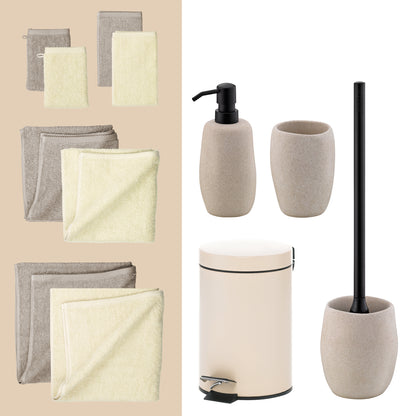 Cozy Clay – 20-delige Luxe Badkamer Set met Handdoeken (2 kleuren)  & Accessoires
