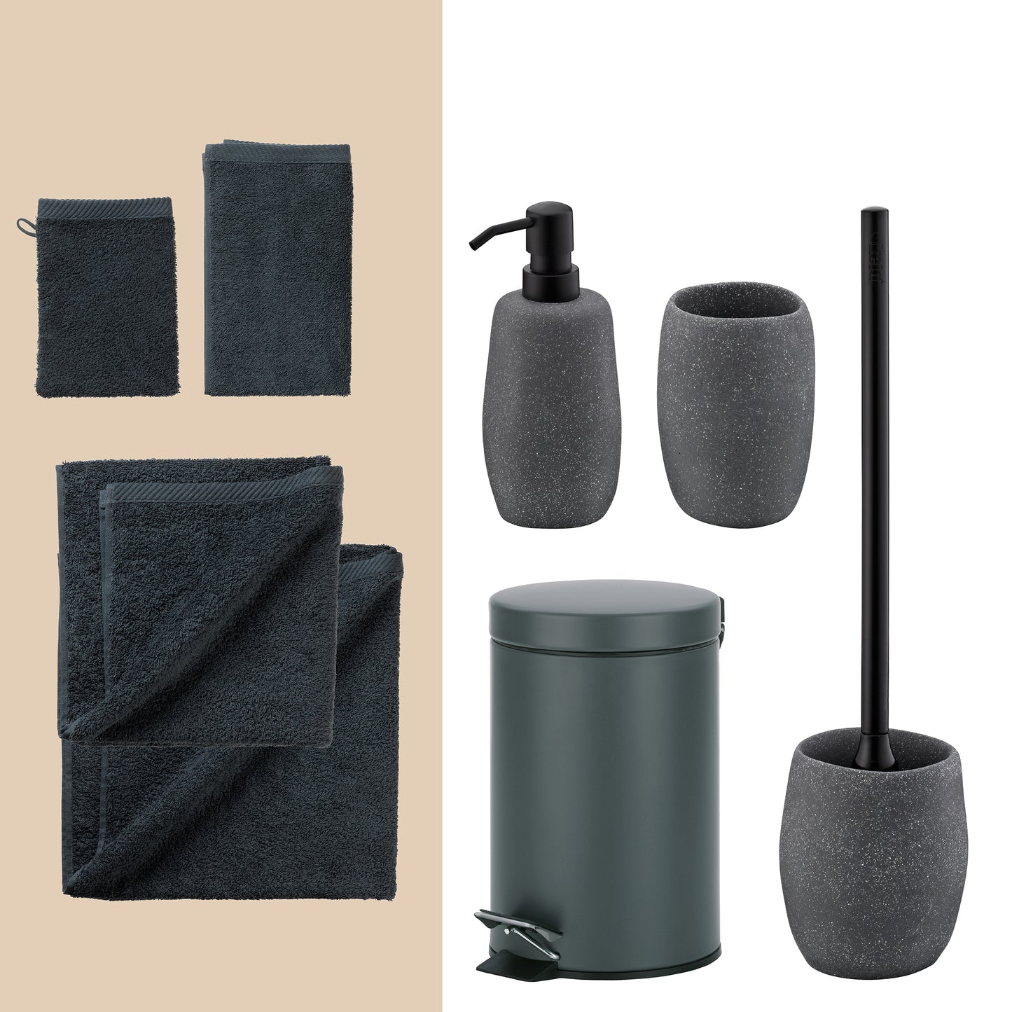 Smokey Luxe – 20-delige Badkamer Set met Handdoeken & Accessoires