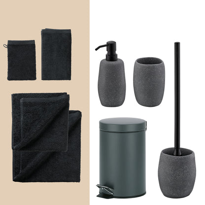 Concrete Calm – 20-delige Badkamer Set met Handdoeken en Accessoires