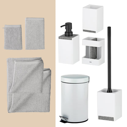 Ash & Snow – Complete 21-delige Badkamer Set: Handdoeken & Accessoires