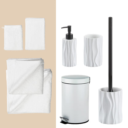 Ivory Aura – 20-delige Badkamer Set met Handdoeken en Accessoires