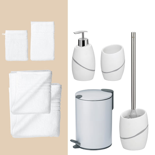 Pearl Essence – 20-delige Luxe Badkamer Set met Handdoeken & Accessoires
