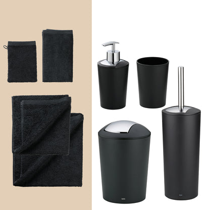 Noir Horizon – Complete 20-delige Badkamer Set: Handdoeken & Accessoires