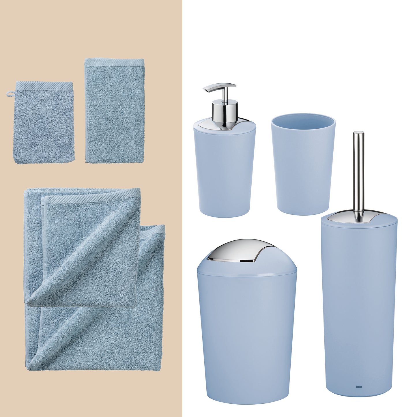 Velvet Blue – Rijk uitgeruste 20-delige Badkamer Set met Handdoeken & Accessoires