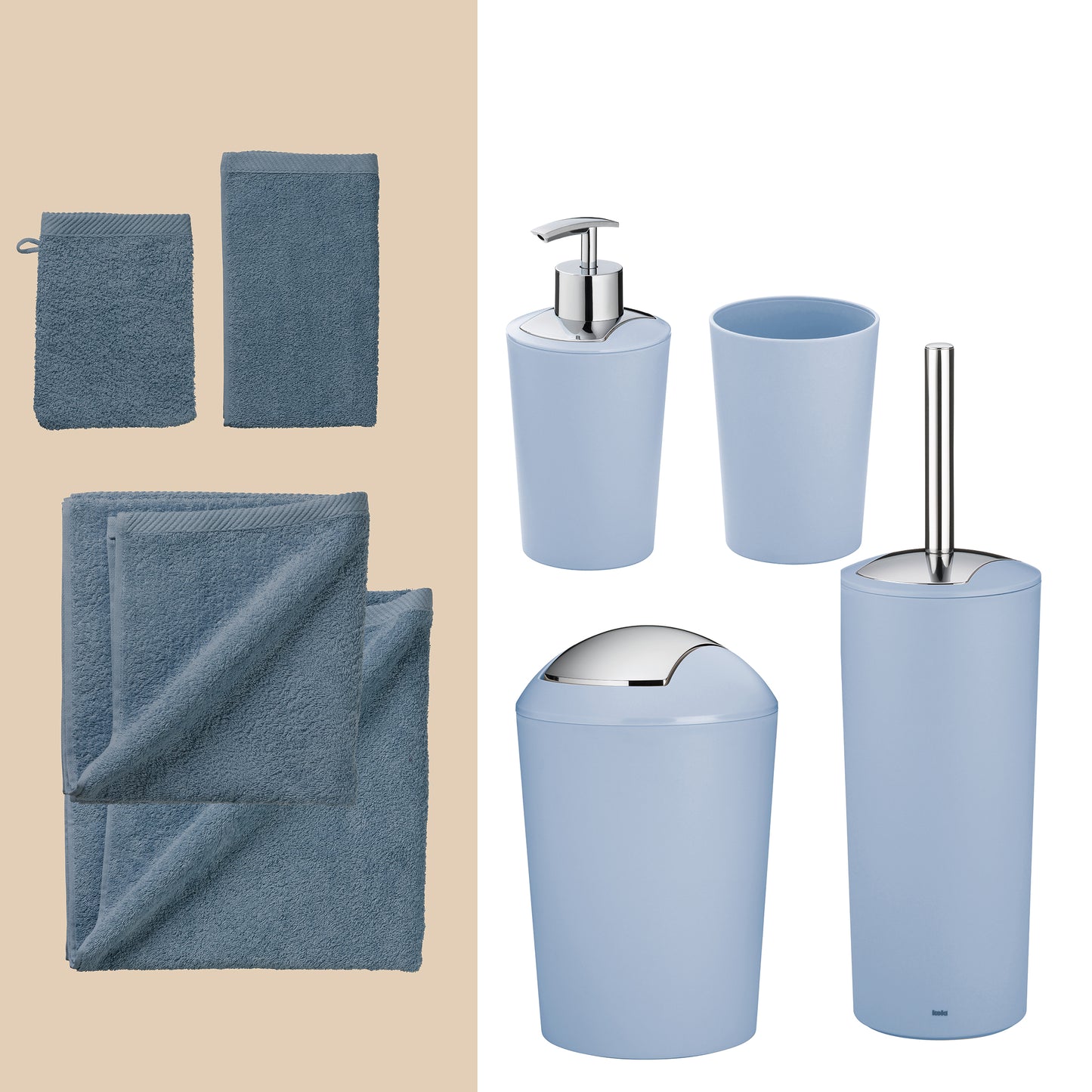 Azure Eclipse – 20-delige Badkamer Set met Handdoeken en Accessoires
