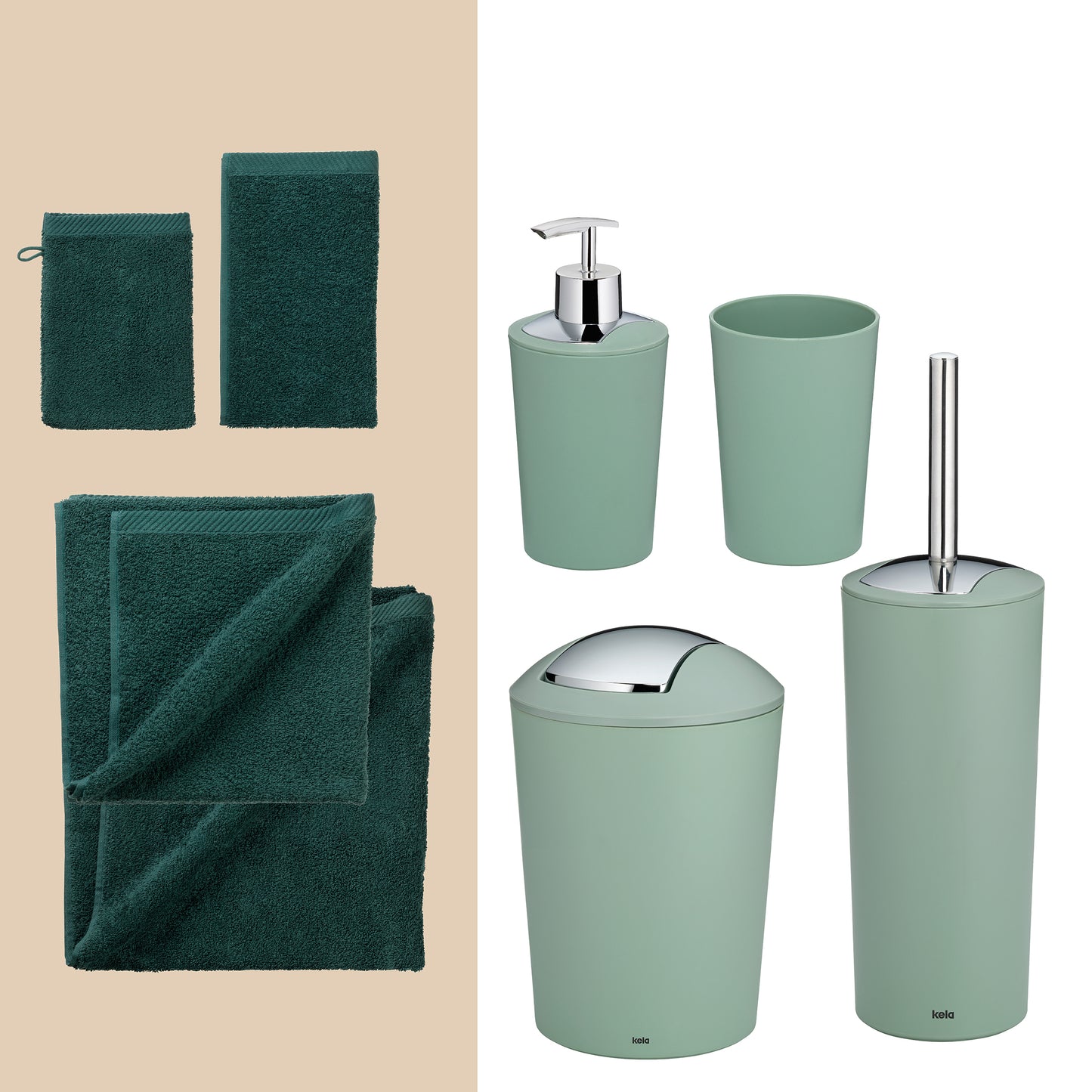 Botanical Bliss – Complete 20-delige Badkamer Set: Handdoeken & Accessoires
