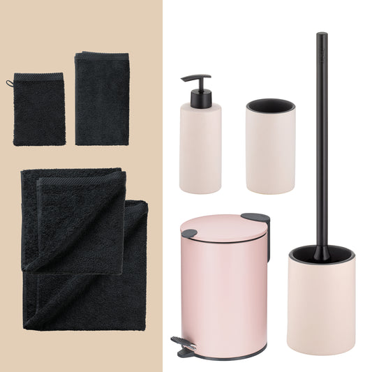 Blush Noir – 20-delige Badkamer Set met Handdoeken en Accessoires